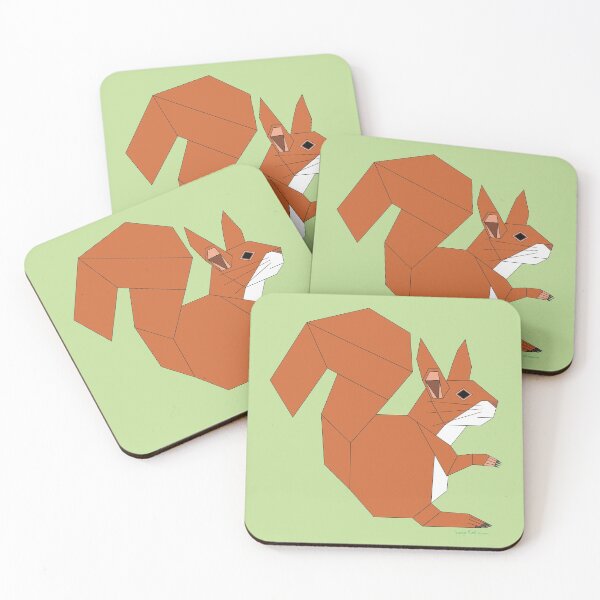 Item preview, Geometric Red Squirrel without background designed and sold by Caseymakesart.