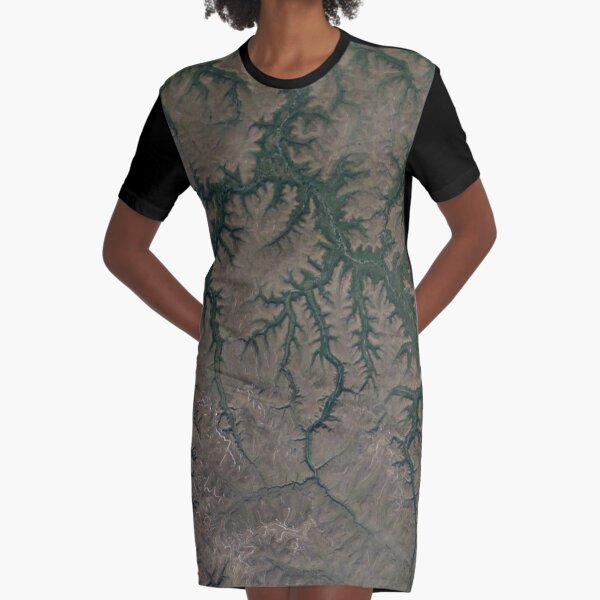 The Putorana Plateau is a high-lying plateau crossed by mountain ranges at the northwestern edge of the Central Siberian Plateau Graphic T-Shirt Dress