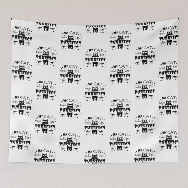 Item preview, My Cat Thinks I'm Purrfect - Cat Puns designed and sold by shivani21061993.