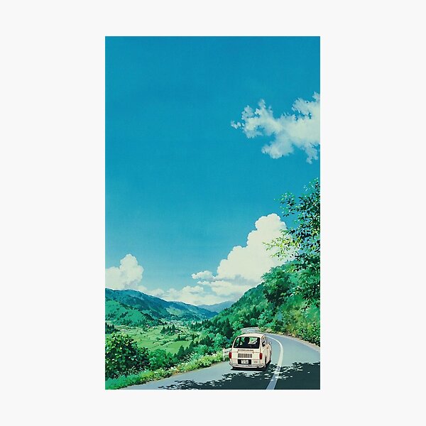 Vintage Anime Road Scenery Photographic Print