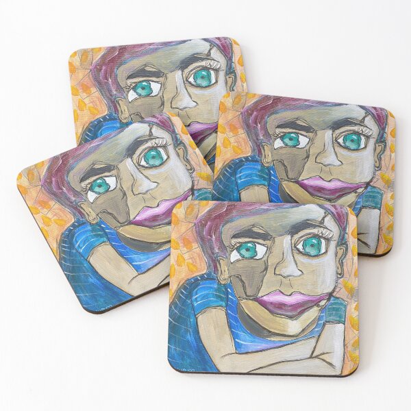 Item preview, "August" Weird and Funky Abstract Portrait designed and sold by Lori Rivera.