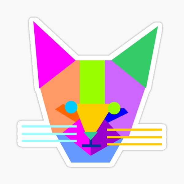 Item preview, Cat Geometric Wpap Style designed and sold by ahmadnusyirwan.