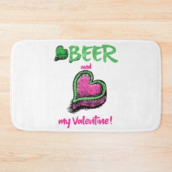 Item preview, Beer and love hearts in green and pink designed and sold by vibeno1.