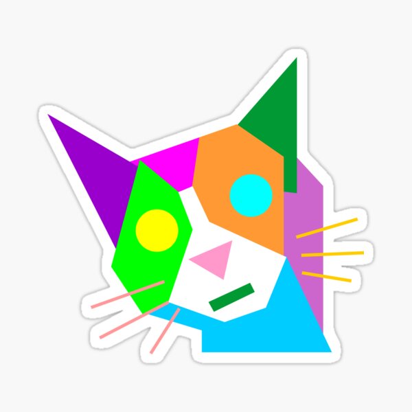 Item preview, Cat Geometric Wpap Style designed and sold by ahmadnusyirwan.