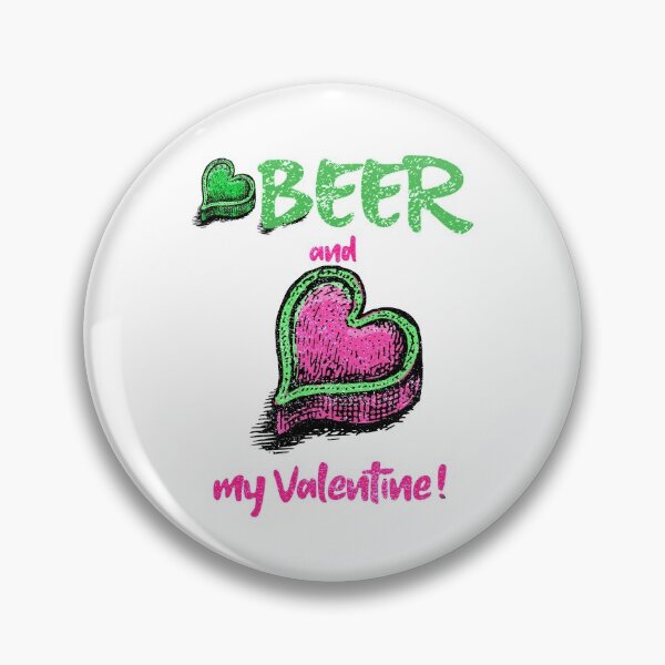 Item preview, Beer and love hearts in green and pink designed and sold by vibeno1.
