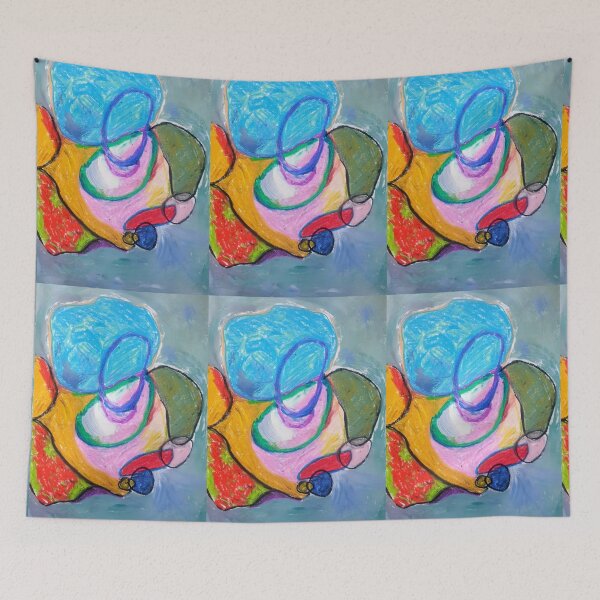 Item preview, Funky Collection Original Oil Pastel and Acrylic Painting VIVBRAD Design Collection  designed and sold by vivbrad.