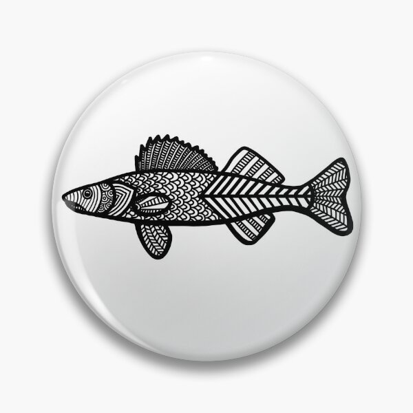 Item preview, Walleye Zentangle designed and sold by ClaresColoring.