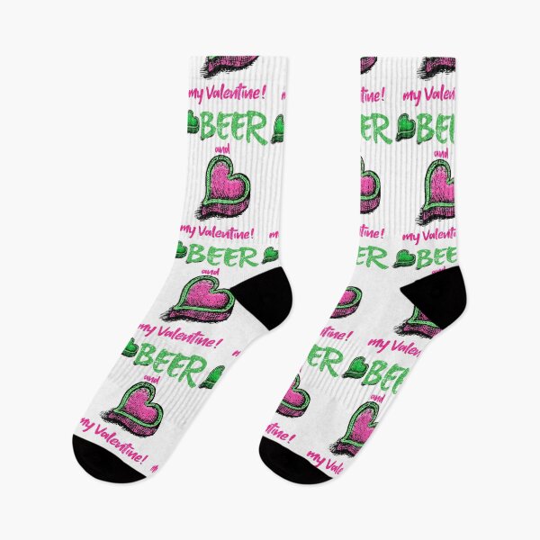 Item preview, Beer and love hearts in green and pink designed and sold by vibeno1.