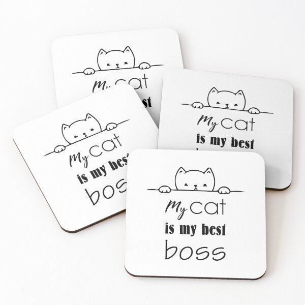 Item preview, My Cat Is My Best Boss- Cat Puns designed and sold by shivani21061993.