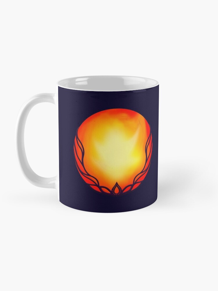 Thumbnail 3 of 6, Coffee Mug, Cradled Globes 2 - World of Fire designed and sold by StephOBrien.