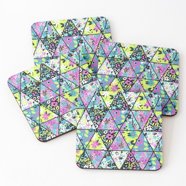 Item preview, Tropical Floral Triangles designed and sold by robyriker.