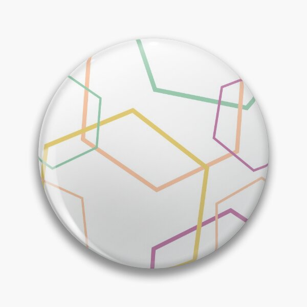 Item preview, Hexagon Multi Colour Graphic Print  designed and sold by LittleIconShop.