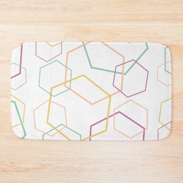 Item preview, Hexagon Multi Colour Graphic Print  designed and sold by LittleIconShop.