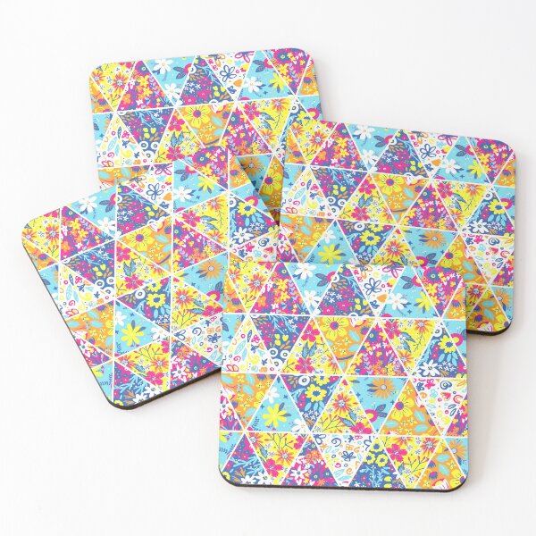 Item preview, Neon Floral Triangles designed and sold by robyriker.