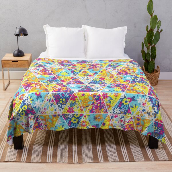 Item preview, Neon Floral Triangles designed and sold by robyriker.