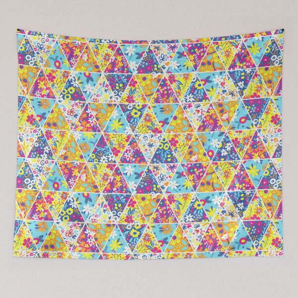 Item preview, Neon Floral Triangles designed and sold by robyriker.