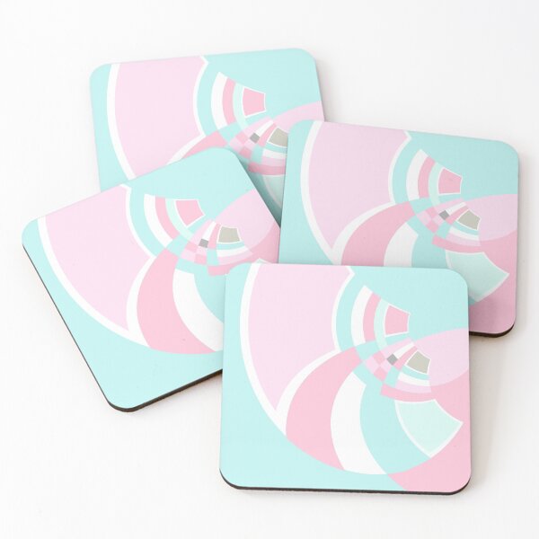 Artikelvorschau, Mint Valentine Color Block Geometrisches Kunstmuster 02 entworfen und verkauft von vortexatelier.