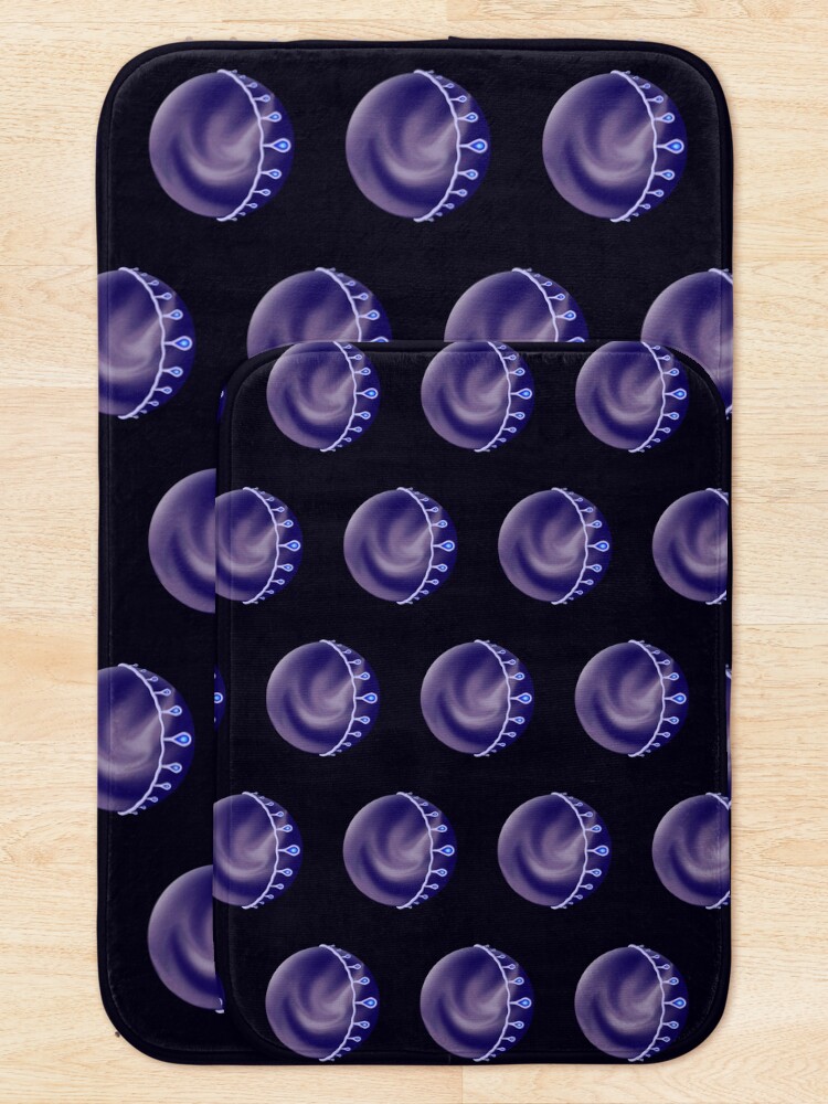 Thumbnail 5 of 6, Bath Mat, Cradled Globes 3 - Sea of Tears designed and sold by StephOBrien.