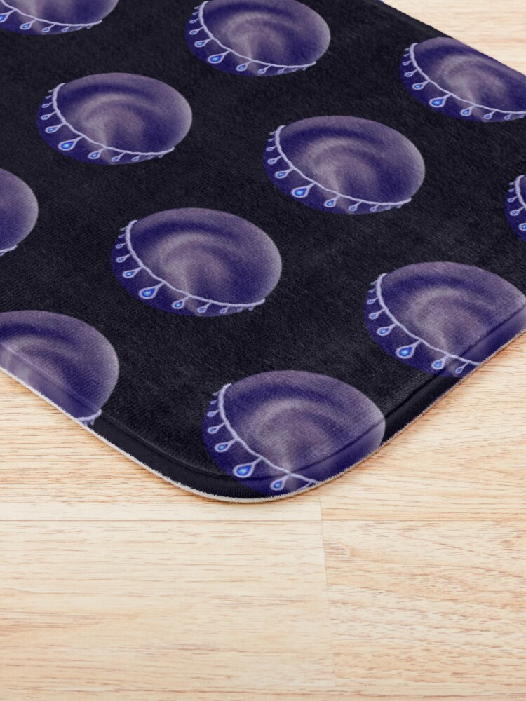 Thumbnail 3 of 6, Bath Mat, Cradled Globes 3 - Sea of Tears designed and sold by StephOBrien.