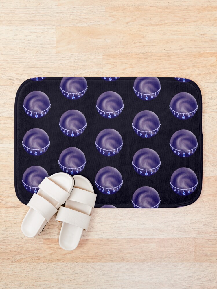 Thumbnail 2 of 6, Bath Mat, Cradled Globes 3 - Sea of Tears designed and sold by StephOBrien.