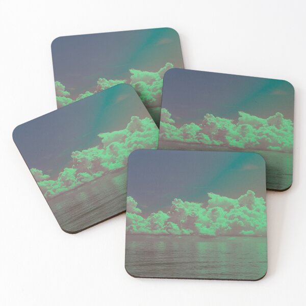 Item preview, Surreal Vivid Blue Beach Clouds Landscape Photo designed and sold by Mollie Trainum.