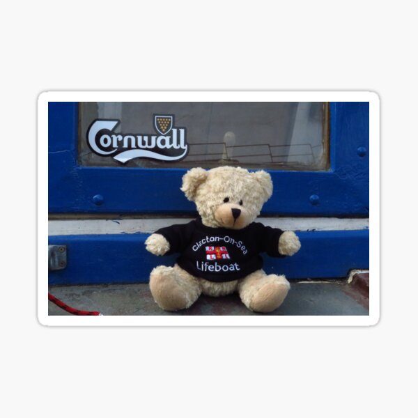 Teddy Just Loves Cornwall Sticker