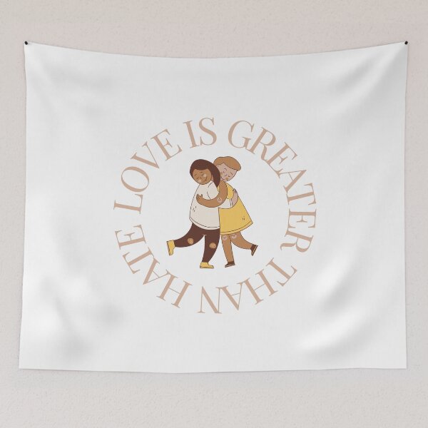 Item preview, LOVE IS GREATER THAN HATE Design designed and sold by LevelUpMerch.