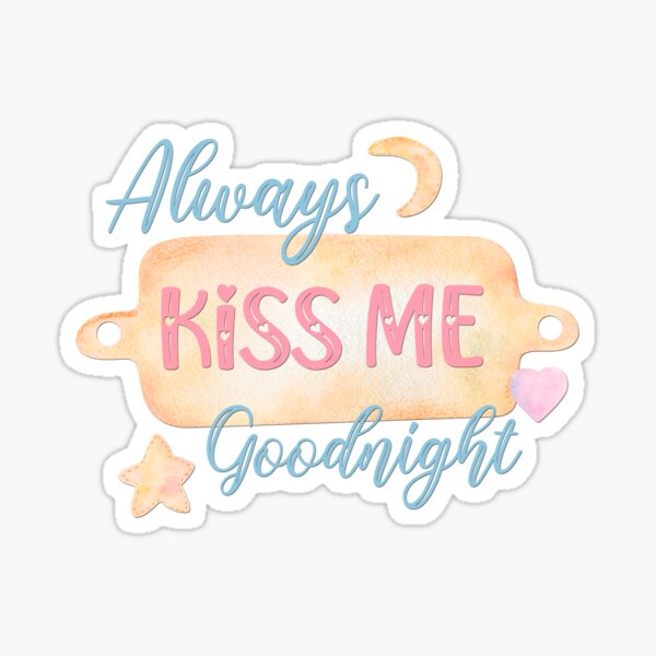 Pegatinas: Dame Un Beso De Buenas Noches | Redbubble Pegatinas: Dame Un Beso De Buenas Noches | Redbubble