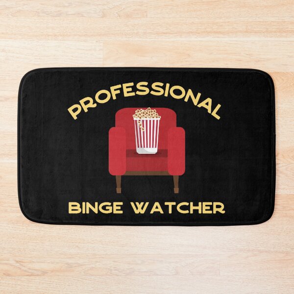 Item preview, Professional Binge Watcher - Red armchair and popcorn - funny designed and sold by Atleta-Cali.