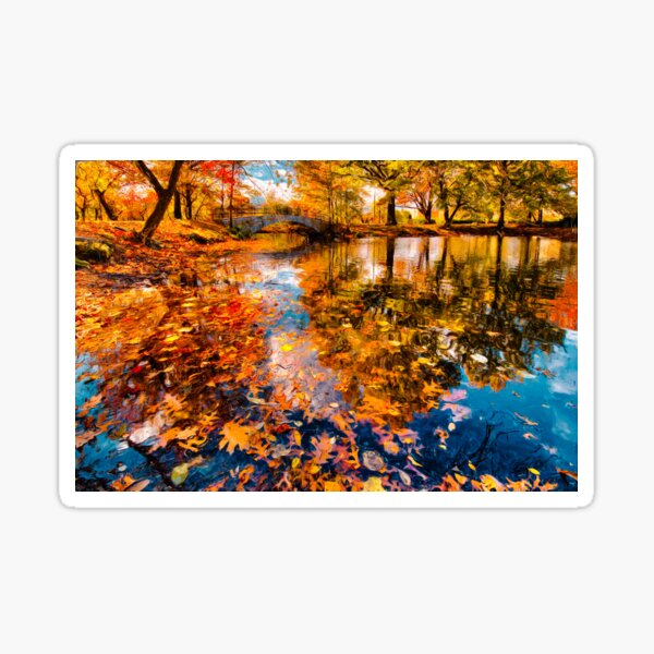 Item preview, Boston Fall Foliage Reflection designed and sold by LudaNayvelt.