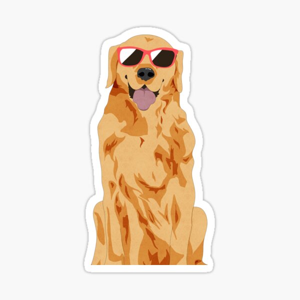 Item preview, Happy Golden Retriever - Rote Schattierungen designed and sold by Lady Grim.