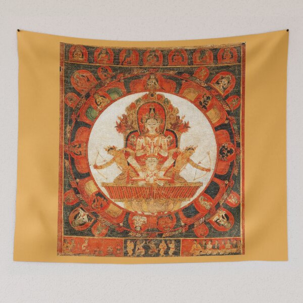 Item preview, Mandala of Chandra, God of the Moon (Restored Tibetan Artwork) designed and sold by PromoteProgress.
