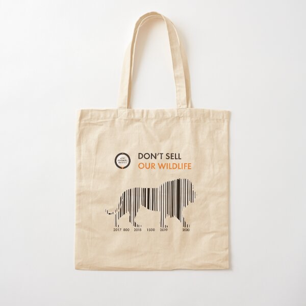 Lion - Don't sell our wildlife Cotton Tote Bag