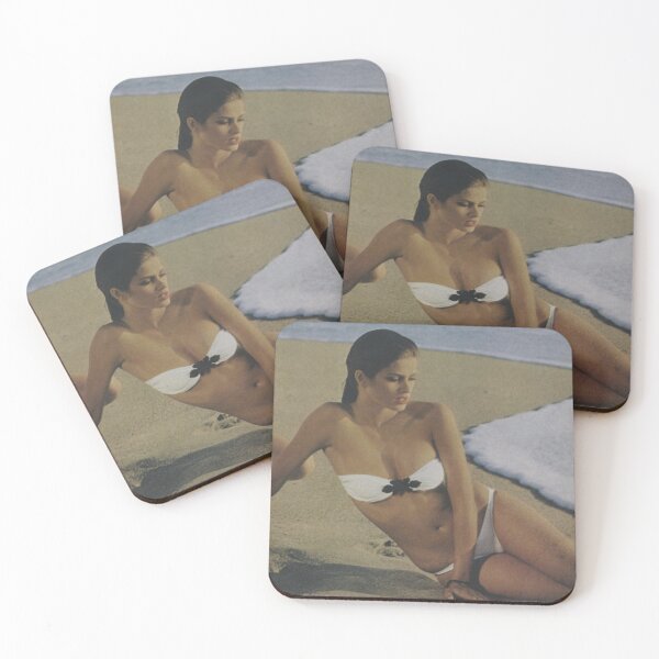 Item preview, Gia Carangi, white bikini, white sand. designed and sold by Maddie4Real.