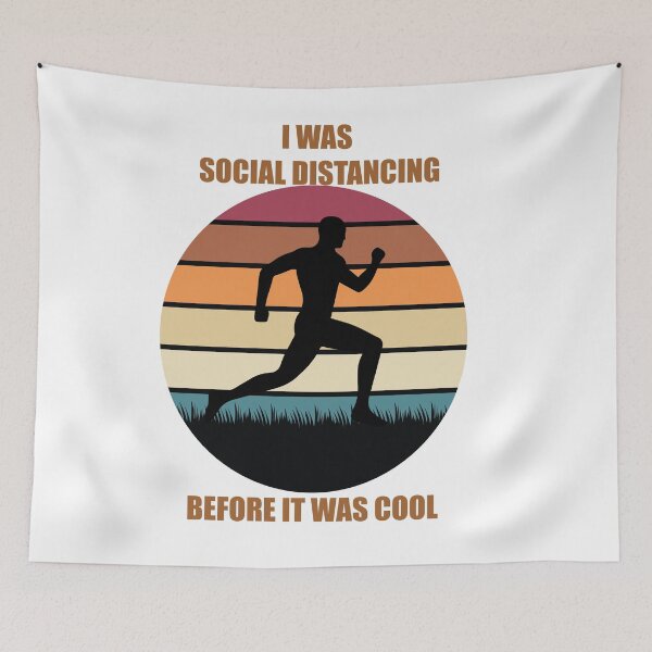 Item preview, Running T-shirt, I Was Social Distancing Before It Was Cool Shirt designed and sold by Artezia.