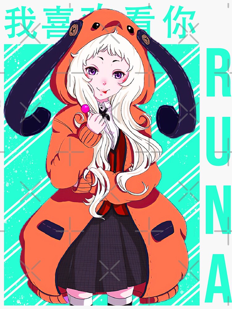 Kakegurui Runa Yomozuki Anime Sticker Von Trueyou Redbubble