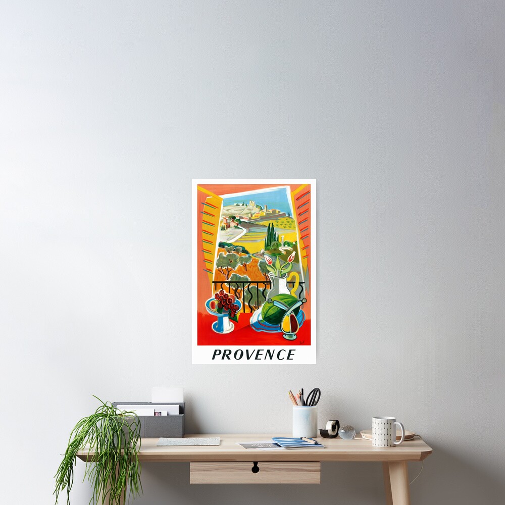 Provence France Vintage Travel Poster Restored Poster For Sale By   Cposter,small,square Product,1000x1000.2u2 