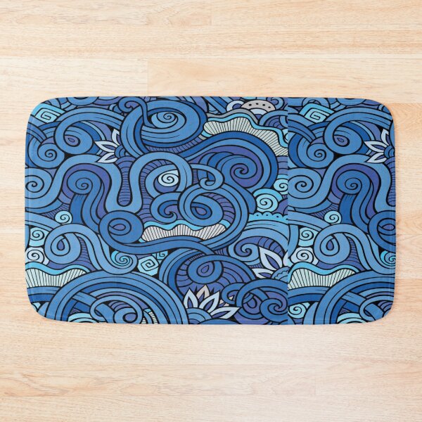 Item preview, Abstract Waves - blue spiral pattern Mask - Fantasy and colorful  designed and sold by Alessandro Portavoce.