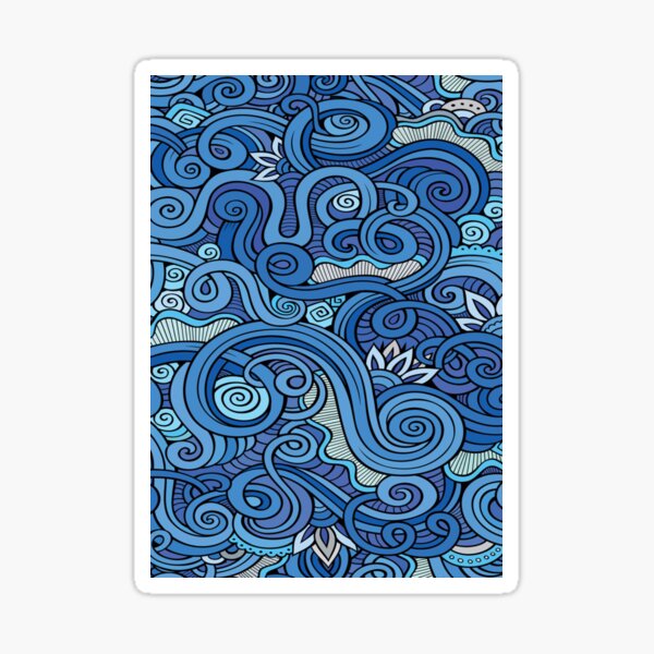 Item preview, Abstract Waves - blue spiral pattern Mask - Fantasy and colorful  designed and sold by Alessandro Portavoce.