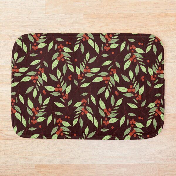Item preview, Cranberry seamless pattern. Cranberry twigs on dark red background.  designed and sold by Xaphana.