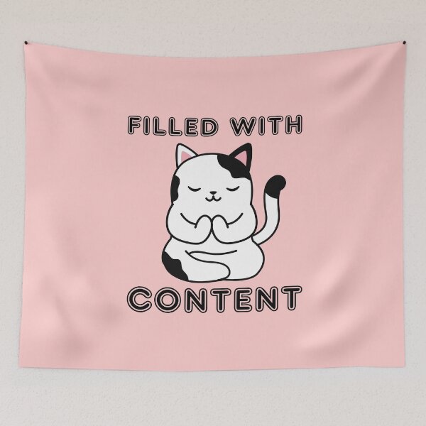 Item preview, Filled with Content, Yoga Cat Design  designed and sold by lmcvinco.