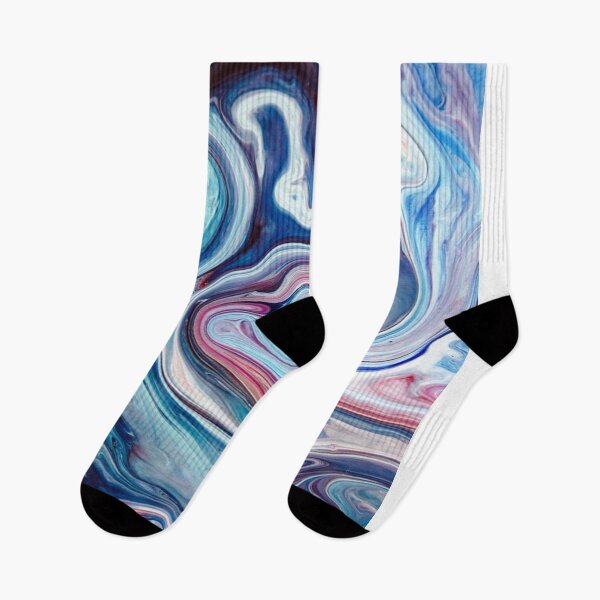 Item preview, Abstract Waves - blue, purple, pink, white pattern Mask - Fantasy and colorful  designed and sold by Alessandro Portavoce.