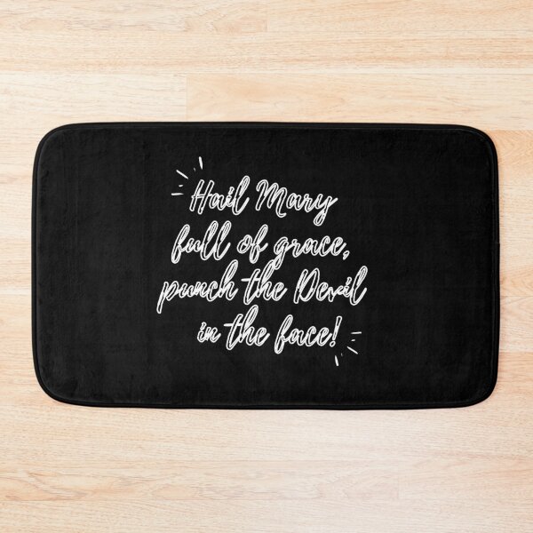 Item preview, Hail Mary, Punch the Devil (white hollow text) designed and sold by Grace Feucht.