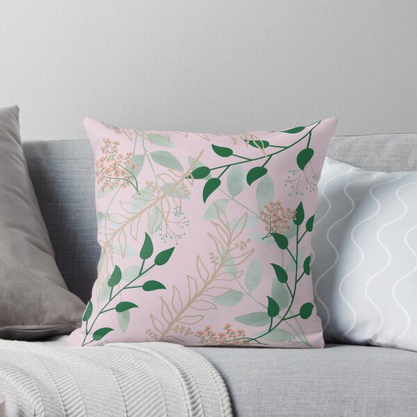 Item preview, pink/green leaves foliage designed and sold by azurebleu.