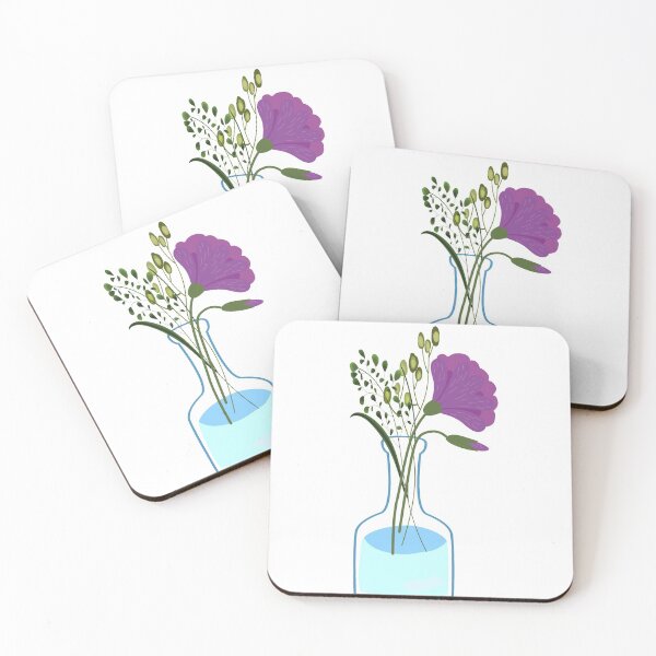 Artikelvorschau, Vase mit Blumen und Blättern. entworfen und verkauft von Doucheka.