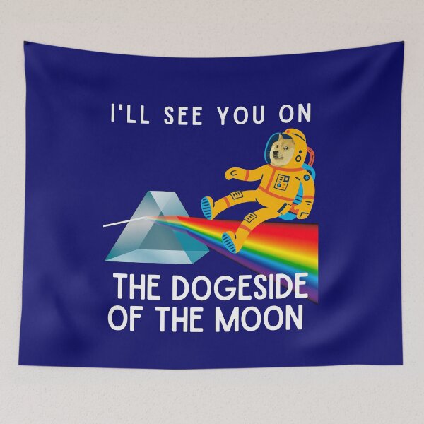 Item preview, I'll See You On The Dogeside Of The Moon- Dogecoin Humor designed and sold by UnleyDesign.