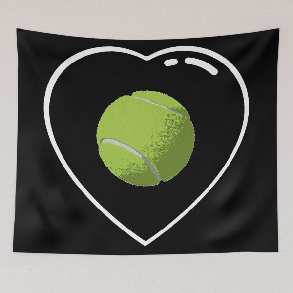 Item preview, Black heart tennis ball designed and sold by Astralia.
