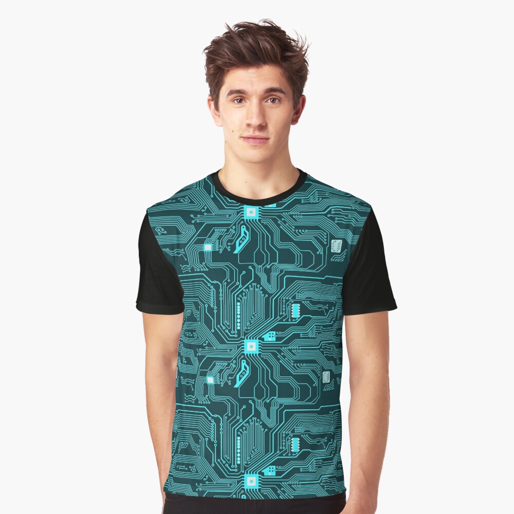 Printed circuit board Blue | Graphic T-Shirt