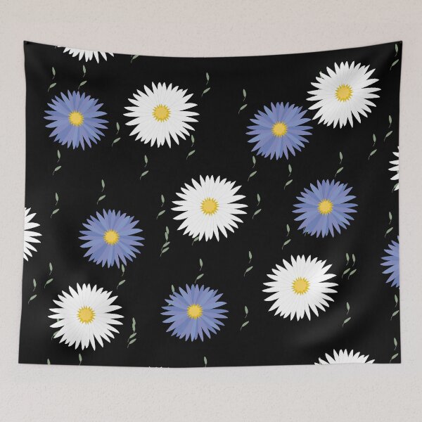 Aperçu de l'œuvre Fleurs blanches et bleues. Bonjour Printemps créée et vendue par Doucheka.