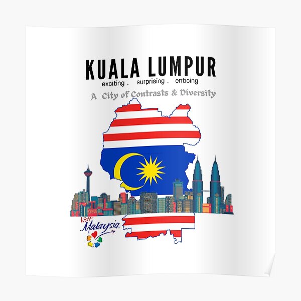 Welcome To Kuala Lumpur Malaysia Poster For Sale By Shahrone Redbubble